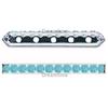 Dreamtime Crystal DC 77730 Rondelle Spacer Bars 5 Hole Turquoise/Silver